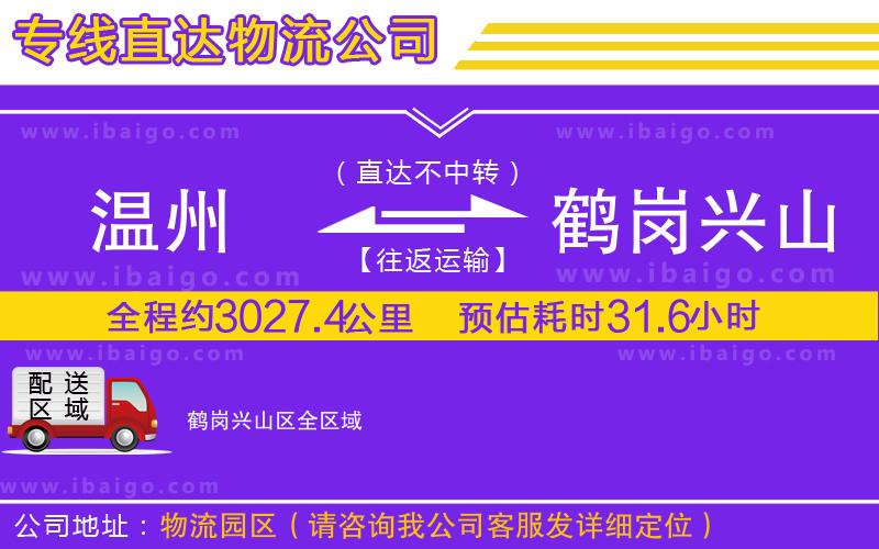 溫州到鶴崗興山區(qū)物流專(zhuān)線