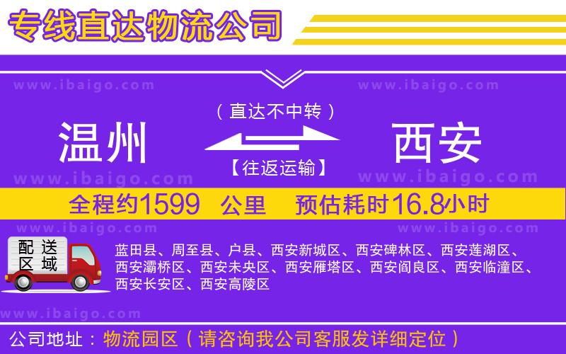 溫州到西安物流專(zhuān)線