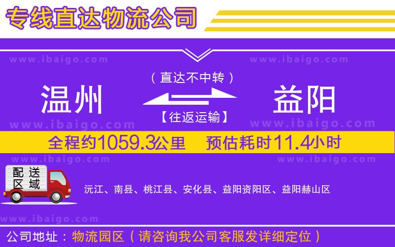 溫州到益陽(yáng)貨運(yùn)專線