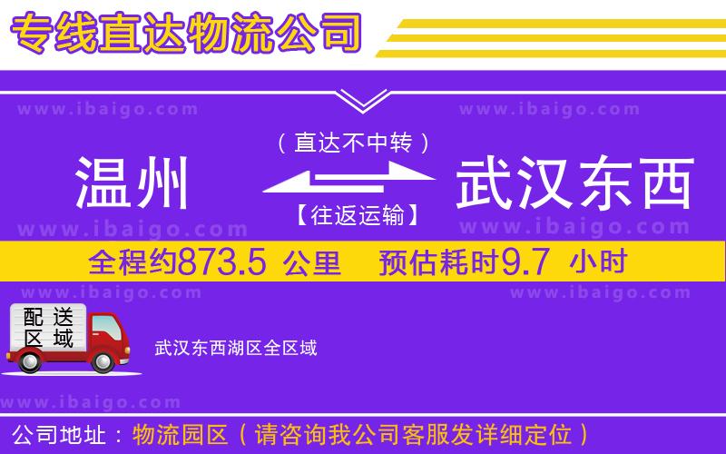 溫州到武漢東西湖區(qū)貨運公司