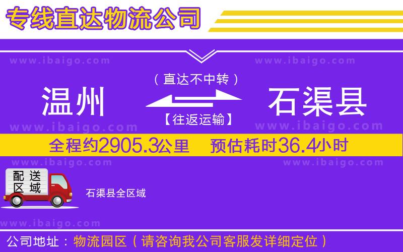 溫州到石渠縣貨運(yùn)專線